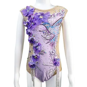 LIUHUO Rhythmic Gymnastics Leotards Aerobics Fashion Girls women Performance specialized Spandex Artistic Dance Costumes