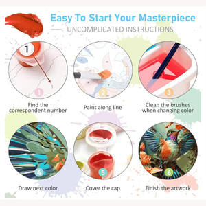 <span class=keywords><strong>Paisajes</strong></span> <span class=keywords><strong>Nevados</strong></span> Navideños, Pintura por Números con Pincel Completo, Pintura Acrílica, Pintura al Óleo Hecha a Mano - Product Image 5