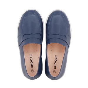 أحذية رياضية جلدية أصلية للأطفال الصبيان بتصميم مخصص، أحذية كاجوال بلون كحلي - Product Image 4