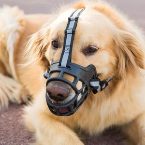 Bozales de cesta transpirables para perros pequeños, medianos y grandes, bozal de plástico para perros, cubierta de boca de perro antimordeduras, ladridos y masticación - Product Image 1