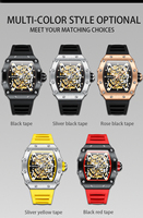 Montre-bracelet mécanique pour homme Onola Brand 3829, design unique, bracelet en silicone de haute qualité, montres automatiques pour homme, Reloj