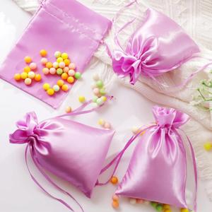 Sacs en coton satiné or rose avec cordon de serrage pour mariages, baby showers, Saint-Valentin, artisanat, anniversaires, fêtes d'entreprise, mini sacs cadeaux - Product Image 2