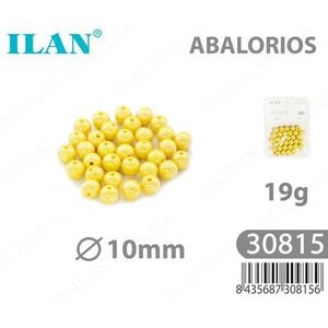 Ilan Abalorios Perline acriliche 10mm Giallo 19g Per la creazione di gioielli - Product Image 1