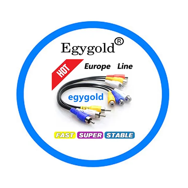 Câble Egygold Cccam Europe 4K Cccam 7 lignes Egygold DVB S2 Oscam Pologne adapté à l'espagne allemagne pologne récepteur TV Test gratuit