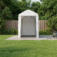 Abri de rangement portable en métal pour extérieur, simple, double, 3 x 6 pieds, avec porte à fermeture éclair enroulable, pour vélos et motos