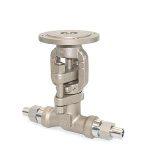 Vanne de coupure électrique de type T haute température haute pression en acier inoxydable P91, vanne de process résistante à l'érosion angulaire - Product Image 1