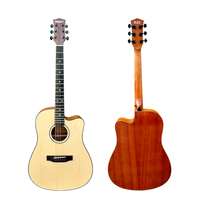 Aiersi Hot Selling Wholesale Price 41 Inch String Instrument Cutaway Spruce Mahogany Body Dreadnought OMBody Acoustic Guitar
