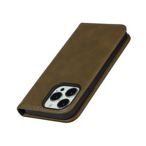 Funda adecuada para iPhone 16, funda para iPhone 17 Pro con textura de piel de becerro, funda protectora de cuero con tapa magnética fuerte para 16 Plus - Product Image 5