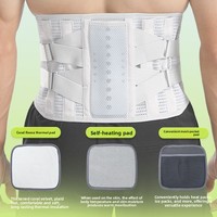 Ceinture de soutien lombaire respirante à double pression en nylon et polyester, pour le sport et le confort au bureau, idéale pour les longues périodes assises, avec cordon de serrage.