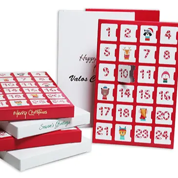 2023 calendrier personnalisé vide luxe carton papier cadeau emballage compte à rebours noël calendrier de l'avent boîte
