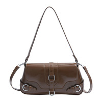 2026 Dames High-End Retro Schoudertas Trendy Enkelbands Kleine Vierkante Design Herfst Populaire Internet Celebrity Tas