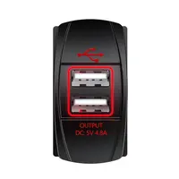 Nóng Bán Kép USB Charger Dual Port Ổ Cắm Điện DC 12V/24V Auto Car Charger 4.8A