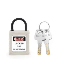 Key OEM Manufacturer Master Key Safety Padlocks With 4MM Insulated Nylon Shack For Industrial Lockout-tagout Conductive Areas