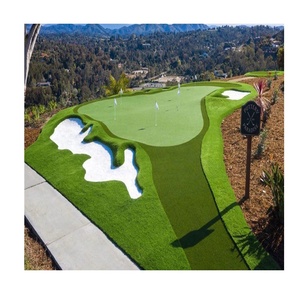 Cao mặc sức đề kháng trong nhà Golf đưa màu xanh lá cây Turf độ đàn hồi tốt đa-sử dụng tổng hợp cỏ cỏ nhân tạo - Product Image 3