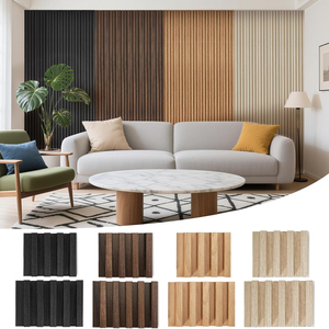 Paneles de Pared WPC Modernos de Venta Directa de Fábrica para Decoración de Sala de Estar y <span class=keywords><strong>TV</strong></span>, Fáciles de Instalar y Ecológicos - Product Image 2