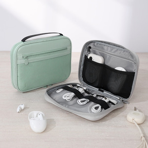Electronic Organizer Travel Storage Bag With <b>Mesh</b> Pockets For Cables And Accessories Durable Design For Trip Use - Product Image 1