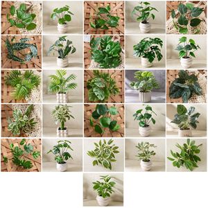 CallaFloral Artificial Monstera Plant Potted Greenery 32cm Wedding Decoration Indoor Decor Craft Gift - Product Image 3