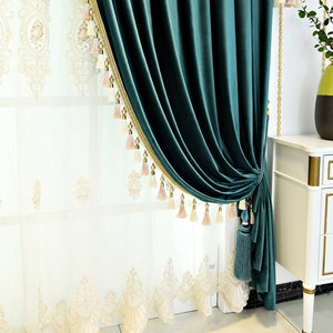 Tende di Lusso in <span class=keywords><strong>Velluto</strong></span> <span class=keywords><strong>Blu</strong></span> Scuro Completamente Oscuranti Personalizzabili per Progetti Alberghieri - Product Image 4