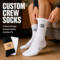 Chaussettes de sport en coton personnalisées avec logo jacquard, chaussettes de sport blanches pour hommes, chaussettes de gym personnalisées