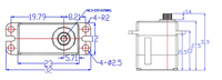 Mini servo numérique TTL sans noyau 6V 6kg, boîtier métallique, engrenages en cuivre et acier, programmable à 360 degrés, standard pour articulation de bras robotique