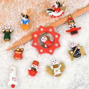 Handmade Small Wooden Pendant for <b>Christmas</b> Tree Decoration and Children's Birthday Gift <b>Box</b>-Factory Wholesale - Product Image 2