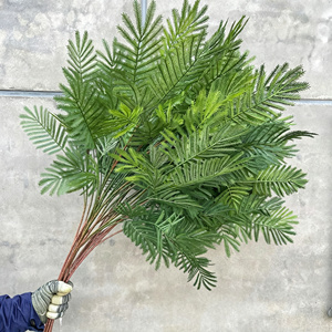 Batang Daun Mimosa Buatan dari Plastik, Simulasi Tinggi, untuk Dekorasi Pernikahan, Natal & Thanksgiving
