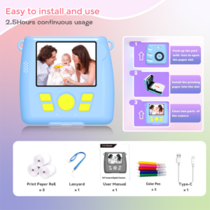 Beliebte Kindergeschenke HD-Druck Digitalkamera Mini-Fotodrucker Sofortbildkameras für Kinder Q8 - Product Image 3