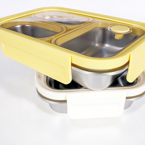 316L Stainless Steel BPA Free Food Grade PP Lid Sealed Three-Compartment <b>Lunch</b> <b>Box</b> Microwavable Dishwasher Safe Work Outdoor - Product Image 4