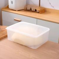 Conteneur alimentaire rectangulaire en plastique PP, couvercle moulé par injection, hermétique, empilable, capacité 3-6L, style européen, préparation de repas