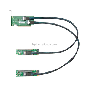 PCIE X16 2 * Slimsas SFF-8654 8i adaptörü PCIe 4.0 X16 RTX için yükseltici kablo oyun uzatma portu 4090/4080/4070 gpu'lar stok - Product Image 5