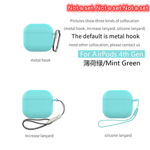 Para Apple <span class=keywords><strong>Airpods</strong></span> 4 Funda para auriculares Estuche para auriculares Caja <span class=keywords><strong>de</strong></span> <span class=keywords><strong>carga</strong></span> protectora suave <span class=keywords><strong>con</strong></span> llavero - Product Image 5