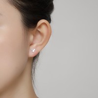 Grenzüberschreitend Beliebte Einfache Piercing-Ohrringe aus 925 Sterling Silber mit Vintage-Herz und Naturstein in Verschiedenen Stilen, Modische Unisex-Ohrringe