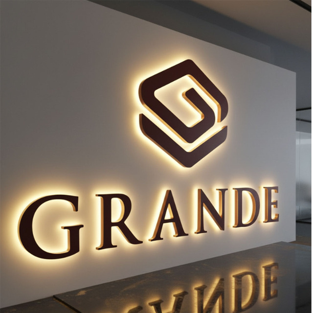 Factory Direct Custom 3D Outdoor Signboard logo Signage Stainless Steel Acrylic Sign 3d Backlit Light Sign Led Letters