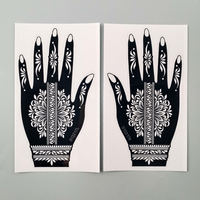 Pochoirs de tatouage temporaire au henné de haute qualité pour le corps, autocollants de doigts pour peinture artistique DIY, imperméables, non toxiques, de luxe, directement de l'usine