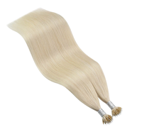 Extensions de cheveux naturels Nano Ring sans colle, cheveux vierges Remy russes européens de luxe, teinte blonde 613 60, 24 pouces pour coiffeur