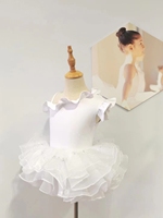 Tenue de danse, nouvelle robe de tutu blanche irrégulière à la mode pour les petites filles