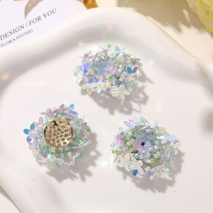 Perles en verre en gros, breloques fleurs <span class=keywords><strong>muguet</strong></span> pour la fabrication de pinces à cheveux perlées faites main et fournitures de bijoux DIY - Product Image 4