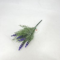 Harga pabrik bunga Lavender buatan untuk dekorasi rumah dan pernikahan plastik dan Lavender lembut untuk restoran hotel