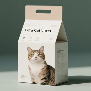 Litière pour chat à l'huile essentielle végétale, écologique, sans poussière, hautement absorbante, anti-odeur, agglomération rapide, parfum rose, certifiée ISO9001 - Product Image 1