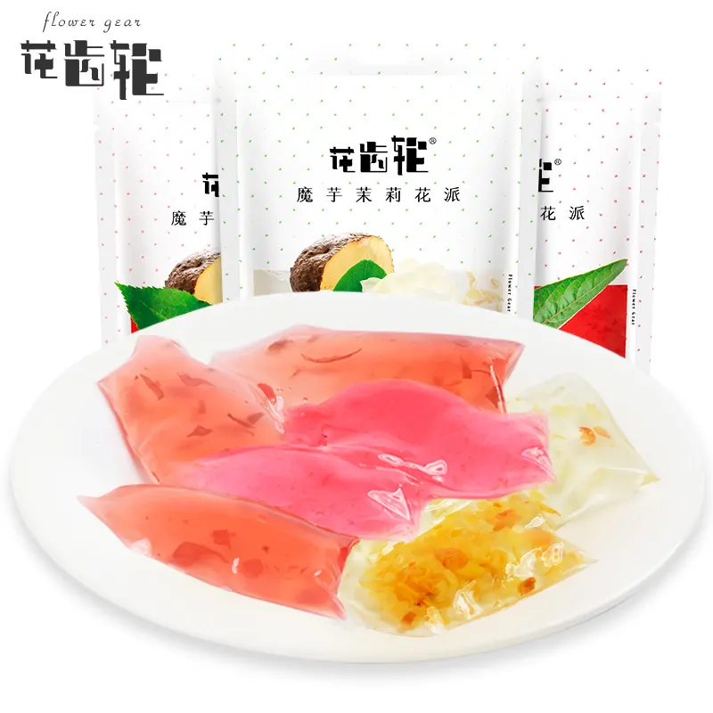 Fruit Konjac Jelly Gezonde Snack Lage Vet Japanse Stijl Bloem Smaak
