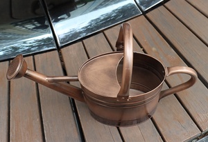 3L उद्यान पानी डिब्बे जस्ती धातु पानी कर सकते हैं के साथ तांबा इनडोर और आउटडोर बागवानी के लिए उभरा विंटेज डिजाइन - Product Image 5