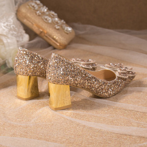 Summer Luxury High <b>Heels</b> for Women New Fashion Trend Rhinestone Wedding & Bridesmaid Party Shoes Direct Factory Wholesale - Product Image 4