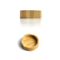 Venta Caliente de Fábrica, Botella de Especias de Lujo Personalizada, 61 mm, 80 mm, Tapa de Madera, Tapa de Bambú Real, Botella Cosmética, Tapa de Madera, Tapa de Bambú