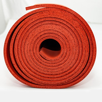 Feuille de mousse de silicone rouge à cellules fermées, panneau de mousse de silicone souple pour l'étanchéité et l'isolation