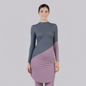 Traje de Baño Musulmán Kilang Jahit Pukal OEM, Estilo Casual, Transpirable, Precio de Fábrica, Calidad Consistente - Product Image 5