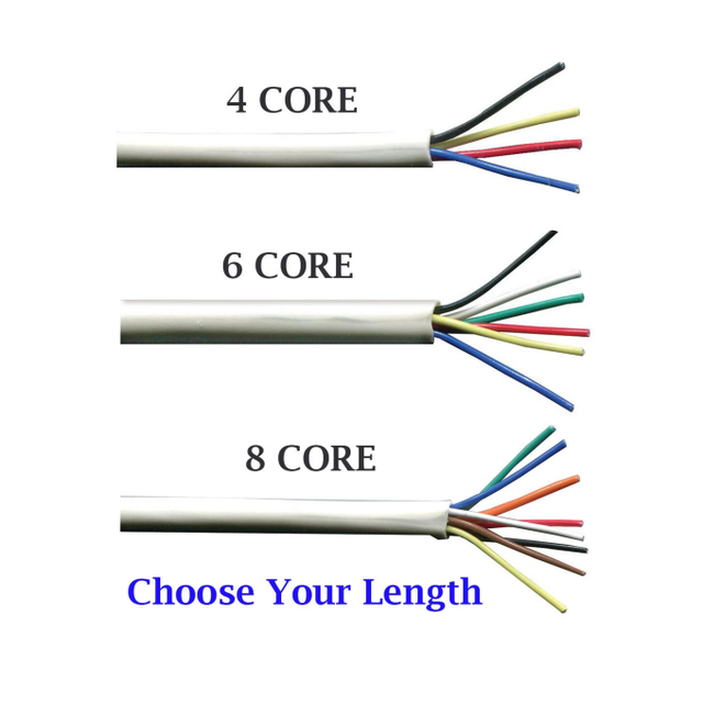 High Flexibility Security Alarm Cable 2-8 Core Tinned Copper Conductor Easy Installation for Indoor and Outdoor Security Wiring