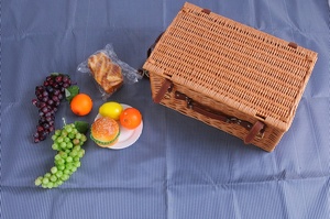 Bán buôn giá rẻ <span class=keywords><strong>wicker</strong></span> Dã Ngoại giỏ với dao kéo và dã ngoại chăn cho 4 người - Product Image 5