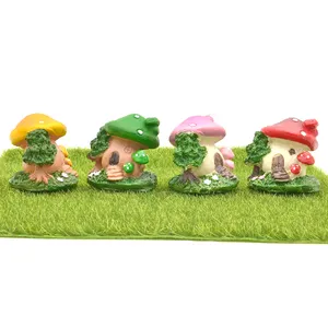 Magische cottage weihnachten fee figur baby spielzeug mushroom bäume garten miniaturen haus