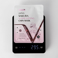 Masque liftant pour le menton LAIKOU Japan Sakura V Line, collagène, raffermissant, amélioration de la ligne du menton, niacinamide, hydratant, soin du visage, 25g