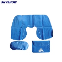 Ensemble de voyage portable de haute qualité accessoires repose-cou oreiller masque oculaire et bouchon d'oreille pour voyage